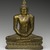  <em>Seated Buddha</em>, 18th century. Gilt bronze, 9 1/2 x 7 1/4 x 3 1/2 in. (24.1 x 18.4 x 8.9 cm). Brooklyn Museum, Gift of Dr. Bertram H. Schaffner, 84.267.1. Creative Commons-BY (Photo: Brooklyn Museum, 84.267.1_front_PS2.jpg)