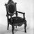 Unknown. <em>Child's Armchair (relic)</em>, ca. 1860-1870. Oak, original needlepoint upholstery, 31 1/2 x 15 x 16 1/2 in.  (80.0 x 38.1 x 41.9 cm). Brooklyn Museum, Designated Purchase Fund, 85.112.1. Creative Commons-BY (Photo: Brooklyn Museum, 85.112.1_bw_IMLS.jpg)