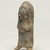 Maya. <em>Woman with Folded Hands (Whistle)</em>, 300-800. Ceramic, traces of pigment, 6 3/8 × 2 7/8 × 2 1/4 in. (16.2 × 7.3 × 5.7 cm). Brooklyn Museum, Gift of Frederic Zeller, 85.262.4. Creative Commons-BY (Photo: Brooklyn Museum, 85.262.4_threequarter_left_PS11.jpg)