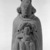 Maya. <em>Woman Sheltering a Man (Rattle)</em>, 600-800. Ceramic, traces of pigment, 8 1/4 × 3 1/4 × 1/8 in. (21 × 8.3 × 0.3 cm). Brooklyn Museum, Gift of Frederic Zeller, 85.262.5. Creative Commons-BY (Photo: Brooklyn Museum, 85.262.5_front_bw.jpg)