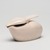 Eva Zeisel (American, born Hungary, 1906-2011). <em>Baby Oil Pourer</em>, ca. 1940. Glazed earthenware, 3 1/4 x 6 x 3 in. (8.3 x 15.2 x 7.6 cm). Brooklyn Museum, Gift of Eva Zeisel, 85.75.3a-b. Creative Commons-BY (Photo: Brooklyn Museum, 85.75.3a-b_view02_PS11.jpg)
