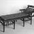 George Jacob Hunzinger (American, born Germany, 1835-1898). <em>Daybed</em>, Patented April 28, 1876. Maple and cloth-covered metal strips, late 19th century English textile applied to head rest and used to make cushion on bed., 31 x 25 x 66 in. (78.7 x 63.5 x 167.6 cm). Brooklyn Museum, Gift of Bruce Newman, 86.177. Creative Commons-BY (Photo: Brooklyn Museum, 86.177_bw_IMLS.jpg)
