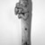 Possibly Tlingit. <em>Dagger Handle in Form of a Bear with a Creature in its Mouth</em>, 19th century. Iron, ivory, 16.5 x 5.1 x 2.2 cm / 6 1/2 x 7/8 in. Brooklyn Museum, Gift of the Ernest Erickson Foundation, Inc., 86.224.174. Creative Commons-BY (Photo: Brooklyn Museum, 86.224.174_bw.jpg)