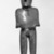 Nasca. <em>Standing Male Figurine</em>, circa 650 C.E. Ceramic, polychrome slip, 10 13/16 x 3 3/4 in. (27.5 x 9.5 cm). Brooklyn Museum, Gift of the Ernest Erickson Foundation, Inc., 86.224.58. Creative Commons-BY (Photo: Brooklyn Museum, 86.224.58_bw.jpg)