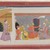 Indian. <em>Page from a Rukmini Haran Series</em>, ca. 1760-1800. Opaque watercolor on paper, sheet: 8 3/8 x 11 3/8 in.  (21.3 x 28.9 cm). Brooklyn Museum, Gift of the Ernest Erickson Foundation, Inc., 86.227.202 (Photo: Brooklyn Museum, 86.227.202_IMLS_PS4.jpg)