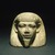  <em>Jar Lid with Human Face</em>, ca. 1876-1837 B.C.E. Limestone, 4 × 4 7/16 × 4 1/16 in. (10.2 × 11.2 × 10.3 cm). Brooklyn Museum, Purchased with funds given by Christos G. Bastis and Charles Edwin Wilbour Fund, 87.78. Creative Commons-BY (Photo: Brooklyn Museum, 87.78_SL1.jpg)