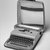 Marcello Nizzoli. <em>Portable Typewriter with Cover and Carrying Case</em>, 1950 (design); later manufacture. Painted metal, plastic, rubber, leatherette, 3 x 10 9/16 x 12 3/4 in. (7.6 x 26.8 x 32.4 cm). Brooklyn Museum, Anonymous gift, 88.106a-c. Creative Commons-BY (Photo: Brooklyn Museum, 88.106a-c_bw.jpg)