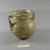 Roman. <em>Vase of Blown Green Glass</em>, ca. 3rd century C.E. Glass, 3 1/2 x diam. of body 3 1/16 x length across handles 3 7/8 in. (8.9 x 7.7 x 9.8 cm). Brooklyn Museum, Gift of Robert B. Woodward, 01.131. Creative Commons-BY (Photo: Brooklyn Museum, CUR.01.131_view1.jpg)