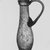 Roman. <em>Small jug or pitcher</em>, 3rd-4th century C.E. Glass, 3 7/16 x greatest width 1 1/4 in. 1 1/4 x 7/8 in. (8.7 x 3.2 x 2.2 cm) . Brooklyn Museum, Gift of Robert B. Woodward, 01.180. Creative Commons-BY (Photo: Brooklyn Museum, CUR.01.180_negA_bw.jpg)