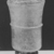 Roman. <em>Beaker</em>, 4th century C.E. Glass, 4 5/16 x greatest diam. 2 15/16 in. (11 x 7.4 cm) . Brooklyn Museum, Gift of Robert B. Woodward, 01.202. Creative Commons-BY (Photo: Brooklyn Museum, CUR.01.202_negA_bw.jpg)