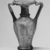 Roman. <em>Flask with Folded Body Decoration</em>, 3rd-5th century C.E. Glass, 4 15/16 x 3 3/8 x 2 1/4 in. (12.5 x 8.5 x 5.7 cm). Brooklyn Museum, Gift of Robert B. Woodward, 01.232. Creative Commons-BY (Photo: Brooklyn Museum, CUR.01.232_negA_bw.jpg)