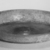 Roman. <em>Shallow Green Glass Blown Dish</em>, late 4th century C.E. Glass, gold, 11/16 x Diam. 5 13/16 in. (1.8 x 14.7 cm). Brooklyn Museum, Gift of Robert B. Woodward, 01.254. Creative Commons-BY (Photo: Brooklyn Museum, CUR.01.254_negA_bw.jpg)