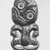 Maori. <em>Pendant (Hei-tiki)</em>. Nephrite, sealing wax, 4 1/2 x 2 3/8 x 3/16 in.  (11.5 x 6 x .5 cm). Brooklyn Museum, Brooklyn Museum Collection, 03.210. Creative Commons-BY (Photo: Brooklyn Museum, CUR.03.210_print_front_bw.jpg)