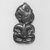 Maori. <em>Pendant (Hei-tiki)</em>, before 18th century. Nephrite, fiber, 4 5/16 x 2 3/8 x 5/16 in.  (11 x 6 x .8 cm). Brooklyn Museum, Brooklyn Museum Collection, 03.213. Creative Commons-BY (Photo: Brooklyn Museum, CUR.03.213_print_front_bw.jpg)