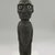 Rapanui. <em>Figure (Moai Tangata)</em>, late 19th century. Wood, shell, obsidian, 7 1/16 x 1 3/4 x 1 3/16 in.  (18 x 4.5 x 3 cm). Brooklyn Museum, Gift of A. Augustus Healy and Carll H. de Silver, 03.215. Creative Commons-BY (Photo: Brooklyn Museum, CUR.03.215_front.jpg)