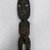 Maori (Rongowhakaata). <em>Gable Figure (Tekoteko)</em>, ca. 1850-1860. Wood, pāua shell, pigment, 12 3/8 x 2 1/2 x 2 in. (31.4 x 6.4 x 5.1 cm). Brooklyn Museum, Brooklyn Museum Collection, 03.216. Creative Commons-BY (Photo: , CUR.03.216.jpg)