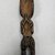 Maori (Rongowhakaata). <em>Gable Figure (Tekoteko)</em>, ca. 1850-1860. Wood, pāua shell, pigment, 12 3/8 x 2 1/2 x 2 in. (31.4 x 6.4 x 5.1 cm). Brooklyn Museum, Brooklyn Museum Collection, 03.216. Creative Commons-BY (Photo: , CUR.03.216_back.jpg)