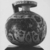 Greek. <em>Aryballos</em>, late 7th century B.C.E. Clay, slip, 3 3/8 × Diam. 3 3/16 in. (8.5 × 8.1 cm). Brooklyn Museum, Purchase gift of Robert B. Woodward and Carll H. de Silver, 04.1. Creative Commons-BY (Photo: , CUR.04.1_NegA_print_bw.jpg)