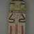 Hopi Pueblo. <em>Kachina Doll (Ana)</em>, late 19th century. Wood, pigment, 6 5/8 × 2 15/16 × 11/16 in. (16.8 × 7.5 × 1.7 cm). Brooklyn Museum, Museum Expedition 1904, Museum Collection Fund, 04.297.5544. Creative Commons-BY (Photo: Brooklyn Museum, CUR.04.297.5544_front.jpg)