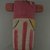 Hopi Pueblo. <em>Kachina Doll (Omau [Cloud])</em>, late 19th century. Wood, pigment, 8 1/4 x 3 1/2 x 1/2 in. (21 x 8.9 x 1.3 cm). Brooklyn Museum, Museum Expedition 1904, Museum Collection Fund, 04.297.5550. Creative Commons-BY (Photo: Brooklyn Museum, CUR.04.297.5550_back.jpg)