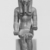 <em>Seated Khonsu or Osiris-Moon</em>, ca. 664-525 B.C.E. or later. Bronze, 6 3/8 x 1 9/16 in. (16.2 x 4 cm). Brooklyn Museum, Charles Edwin Wilbour Fund, 05.396. Creative Commons-BY (Photo: , CUR.05.396_NegA_print_bw.jpg)
