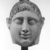 Graeco-Egyptian. <em>Mask of  a Lady</em>, late 1st century C.E. Plaster, pigment, 6 1/8 x 3 13/16 x 7 1/2 in. (15.5 x 9.7 x 19 cm). Brooklyn Museum, Museum Collection Fund, 06.282. Creative Commons-BY (Photo: Brooklyn Museum, CUR.06.282_NegA_print_bw.jpg)