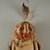 A:shiwi (Zuni Pueblo). <em>Kachina Doll (Aseh Tasha)</em>, late 19th century. Wood, paint, feathers, fur, 11 x 3 1/8 x 3 in. (28 x 8 x 7.6 cm). Brooklyn Museum, Museum Expedition 1907, Museum Collection Fund, 07.467.8433. Creative Commons-BY (Photo: Brooklyn Museum, CUR.07.467.8433_detail.jpg)