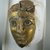  <em>Gilded Mummy Mask</em>, 101-200 C.E. Linen or papyrus mixed with plaster, pigment, gold leaf, 6 1/2 x 4 5/16 in. (16.5 x 11 cm). Brooklyn Museum, Charles Edwin Wilbour Fund, 08.480.3. Creative Commons-BY (Photo: Brooklyn Museum, CUR.08.480.3_view1.jpg)