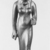  <em>Small Standing Statuette of Sakhmet</em>, 664-525 B.C.E., or later. Bronze, 4 13/16 x 5/8 x 1 9/16 in. (12.2 x 1.6 x 3.9 cm). Brooklyn Museum, Charles Edwin Wilbour Fund, 08.480.42. Creative Commons-BY (Photo: Brooklyn Museum, CUR.08.480.42_NegA_print_bw.jpg)