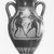 Greek. <em>Black-Figure Amphora</em>, ca. 500 B.C.E. Clay, slip, 9 1/4 × Diam. 5 11/16 in. (23.5 × 14.5 cm). Brooklyn Museum, Gift of Robert B. Woodward, 09.5. Creative Commons-BY (Photo: Brooklyn Museum, CUR.09.5_NegB_print_bw.jpg)