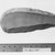  <em>Large Scraper</em>, ca. 4400-3100 B.C.E. Flint, 1 7/8 x 4 3/16 in. (4.7 x 10.6 cm). Brooklyn Museum, Charles Edwin Wilbour Fund, 09.889.137. Creative Commons-BY (Photo: Brooklyn Museum, CUR.09.889.137_NegA_print_bw.jpg)