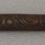 Ainu. <em>Long Narrow Prayer Stick</em>. Wood, 7/8 x 12 in. (2.2 x 30.5 cm). Brooklyn Museum, Gift of Herman Stutzer, 12.260. Creative Commons-BY (Photo: Brooklyn Museum, CUR.12.260_top.jpg)
