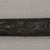 Ainu. <em>Long Straight Prayer Stick</em>. Wood, 1 3/16 x 12 5/8 in. (3 x 32 cm). Brooklyn Museum, Gift of Herman Stutzer, 12.268. Creative Commons-BY (Photo: Brooklyn Museum, CUR.12.268_top.jpg)