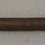 Ainu. <em>Long Narrow Prayer Stick</em>. Wood, 13/16 x 12 15/16 in. (2 x 32.8 cm). Brooklyn Museum, Gift of Herman Stutzer, 12.271. Creative Commons-BY (Photo: Brooklyn Museum, CUR.12.271_top.jpg)