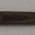 Ainu. <em>Long Straight Prayer Stick</em>. Wood, 1 3/16 x 13 1/8 in. (3 x 33.4 cm). Brooklyn Museum, Gift of Herman Stutzer, 12.286. Creative Commons-BY (Photo: Brooklyn Museum, CUR.12.286_top.jpg)