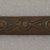 Ainu. <em>Long Straight Prayer Stick</em>. Wood, 1 1/8 x 13 5/16 in. (2.8 x 33.8 cm). Brooklyn Museum, Gift of Herman Stutzer, 12.289. Creative Commons-BY (Photo: Brooklyn Museum, CUR.12.289_top.jpg)