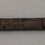 Ainu. <em>Long Straight Prayer Stick</em>. Lacquer, 1 x 13 3/8 in. (2.5 x 34 cm). Brooklyn Museum, Gift of Herman Stutzer, 12.303. Creative Commons-BY (Photo: Brooklyn Museum, CUR.12.303_top.jpg)