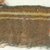 Coptic. <em>Fragment of Tabby Weave</em>, 5th-6th century C.E. Wool, 3 x 6 in. (7.6 x 15.2 cm). Brooklyn Museum, Gift of the Egypt Exploration Fund, 15.475f. Creative Commons-BY (Photo: Brooklyn Museum (in collaboration with Index of Christian Art, Princeton University), CUR.15.475F_ICA.jpg)