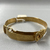 Egypto-Roman. <em>Bracelet</em>, 3rd century C.E. Gold, width: 3/8 in. (1 cm); diameter: 3 7/8 in. (9.8 cm). Brooklyn Museum, Gift of Evangeline Wilbour Blashfield, Theodora Wilbour, and Victor Wilbour honoring the wishes of their mother, Charlotte Beebe Wilbour, as a memorial to their father, Charles Edwin Wilbour, 16.145. Creative Commons-BY (Photo: Brooklyn Museum, CUR.16.145_overall02.JPG)
