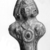 Coptic. <em>Figurine of a Female</em>, 6th-7th century C.E. Terracotta, pigment, 5 1/4 x 3 1/16 x 1 11/16 in. (13.4 x 7.8 x 4.3 cm). Brooklyn Museum, Gift of Evangeline Wilbour Blashfield, Theodora Wilbour, and Victor Wilbour honoring the wishes of their mother, Charlotte Beebe Wilbour, as a memorial to their father, Charles Edwin Wilbour, 16.160. Creative Commons-BY (Photo: Brooklyn Museum, CUR.16.160_print_bw.jpg)