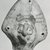 Coptic. <em>Head of Female Figurine</em>, 6th-7th century C.E. Terracotta, pigment, 2 5/16 x 1 7/8 x 15/16 in. (5.9 x 4.7 x 2.4 cm). Brooklyn Museum, Gift of Evangeline Wilbour Blashfield, Theodora Wilbour, and Victor Wilbour honoring the wishes of their mother, Charlotte Beebe Wilbour, as a memorial to their father, Charles Edwin Wilbour, 16.162. Creative Commons-BY (Photo: Brooklyn Museum, CUR.16.162_NegB_print_bw.jpg)