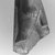  <em>Fragment of a Standing Statue</em>. Red quartzite, 6 7/16 x 5 5/16 in. (16.3 x 13.5 cm). Brooklyn Museum, Gift of Evangeline Wilbour Blashfield, Theodora Wilbour, and Victor Wilbour honoring the wishes of their mother, Charlotte Beebe Wilbour, as a memorial to their father, Charles Edwin Wilbour, 16.172. Creative Commons-BY (Photo: Brooklyn Museum, CUR.16.172_NegID_CEG688_print_cropped_bw.jpg)