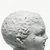 Graeco-Egyptian. <em>Head of Eros (?)</em>. Terracotta, 13/16 x 5/8 x 13/16 in. (2.1 x 1.6 x 2 cm). Brooklyn Museum, Gift of Evangeline Wilbour Blashfield, Theodora Wilbour, and Victor Wilbour honoring the wishes of their mother, Charlotte Beebe Wilbour, as a memorial to their father, Charles Edwin Wilbour, 16.229. Creative Commons-BY (Photo: Brooklyn Museum, CUR.16.229_NegC_print_bw.jpg)