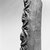  <em>Fragment of a Hollow Cylinder</em>, 3rd-4th century C.E. Terracotta, pigment, 5 9/16 × Diam. 1 5/8 in. (14.2 × 4.2 cm). Brooklyn Museum, Gift of Evangeline Wilbour Blashfield, Theodora Wilbour, and Victor Wilbour honoring the wishes of their mother, Charlotte Beebe Wilbour, as a memorial to their father, Charles Edwin Wilbour, 16.269. Creative Commons-BY (Photo: Brooklyn Museum, CUR.16.269_NegD_bw.jpg)