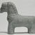  <em>Statuette of a Standing Horse</em>, 3rd-4th century C.E. Terracotta, 2 15/16 x 1 x 2 9/16 in. (7.4 x 2.5 x 6.5 cm). Brooklyn Museum, Gift of Evangeline Wilbour Blashfield, Theodora Wilbour, and Victor Wilbour honoring the wishes of their mother, Charlotte Beebe Wilbour, as a memorial to their father, Charles Edwin Wilbour, 16.274. Creative Commons-BY (Photo: Brooklyn Museum, CUR.16.274_NegD_print_bw.jpg)