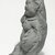  <em>Statuette</em>, 3rd century C.E. Terracotta, 2 1/16 x 1 3/8 x 9/16 in. (5.2 x 3.6 x 1.5 cm). Brooklyn Museum, Gift of Evangeline Wilbour Blashfield, Theodora Wilbour, and Victor Wilbour honoring the wishes of their mother, Charlotte Beebe Wilbour, as a memorial to their father, Charles Edwin Wilbour, 16.275. Creative Commons-BY (Photo: Brooklyn Museum, CUR.16.275_NegD_print_bw.jpg)