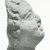  <em>Head or Mask</em>, 3rd century C.E. or later. Terracotta, 2 3/8 x 1 5/8 x 1 in. (6.1 x 4.2 x 2.6 cm). Brooklyn Museum, Gift of Evangeline Wilbour Blashfield, Theodora Wilbour, and Victor Wilbour honoring the wishes of their mother, Charlotte Beebe Wilbour, as a memorial to their father, Charles Edwin Wilbour, 16.299. Creative Commons-BY (Photo: Brooklyn Museum, CUR.16.299_NegB_print_bw.jpg)