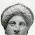 Greek. <em>Female Head</em>, late 5th to 4th century B.C.E. Clay, pigment, 1 5/16 x 1 1/8 x 1 in. (3.4 x 2.8 x 2.6 cm). Brooklyn Museum, Gift of Evangeline Wilbour Blashfield, Theodora Wilbour, and Victor Wilbour honoring the wishes of their mother, Charlotte Beebe Wilbour, as a memorial to their father, Charles Edwin Wilbour, 16.308. Creative Commons-BY (Photo: Brooklyn Museum, CUR.16.308_NegA_print_bw.jpg)