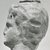 Greek. <em>Small Female Head</em>, 170 B.C.E.-100 C.E. Clay, pigment, 1 9/16 x 15/16 x 1 1/8 in. (3.9 x 2.5 x 2.8 cm). Brooklyn Museum, Gift of Evangeline Wilbour Blashfield, Theodora Wilbour, and Victor Wilbour honoring the wishes of their mother, Charlotte Beebe Wilbour, as a memorial to their father, Charles Edwin Wilbour, 16.316. Creative Commons-BY (Photo: Brooklyn Museum, CUR.16.316_NegD_print_bw.jpg)