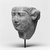  <em>Sculptor's Model of a Male Head</em>, 664-525 B.C.E. Limestone, 3 5/16 x 3 1/4 in. (8.4 x 8.2 cm). Brooklyn Museum, Gift of Evangeline Wilbour Blashfield, Theodora Wilbour, and Victor Wilbour honoring the wishes of their mother, Charlotte Beebe Wilbour, as a memorial to their father, Charles Edwin Wilbour, 16.51. Creative Commons-BY (Photo: Brooklyn Museum, CUR.16.51_NegB_print_bw.jpg)